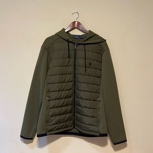 Rare Polo Ralph Lauren Hoodie Zip Up Puffer Jacket XL